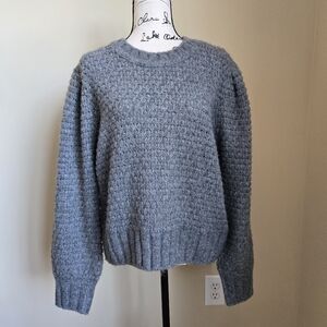 Vineyard Vines popcorn stitch sweater gray alpaca blend womens XL